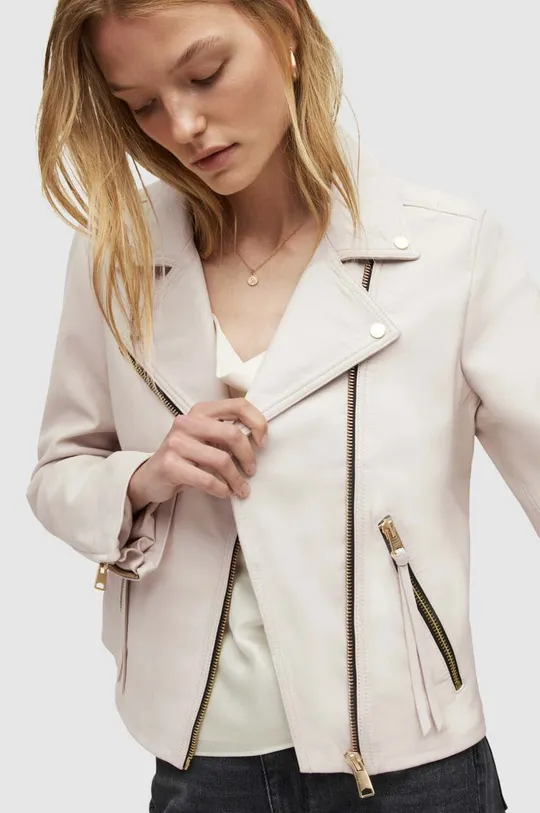 Kožená bunda AllSaints  Základná látka: 100% Prírodná koža Podšívka: 100% Polyester