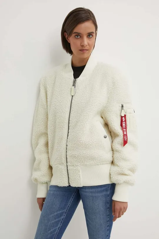 beige Alpha Industries bomber jacket Ma-1 Teddy Women’s