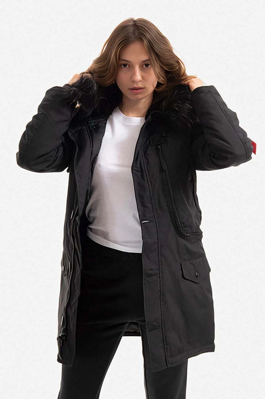 μαύρο Μπουφάν Alpha Industries Polar Jacket Γυναικεία