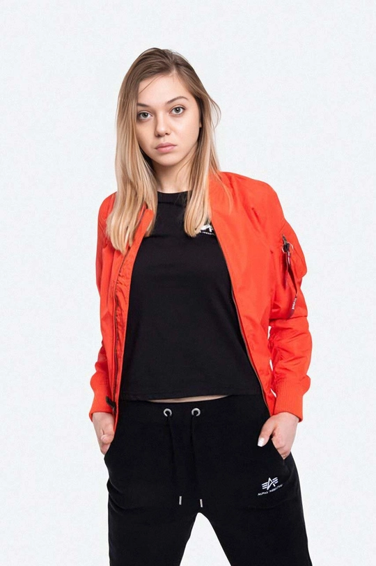 red Alpha Industries bomber jacket Women’s