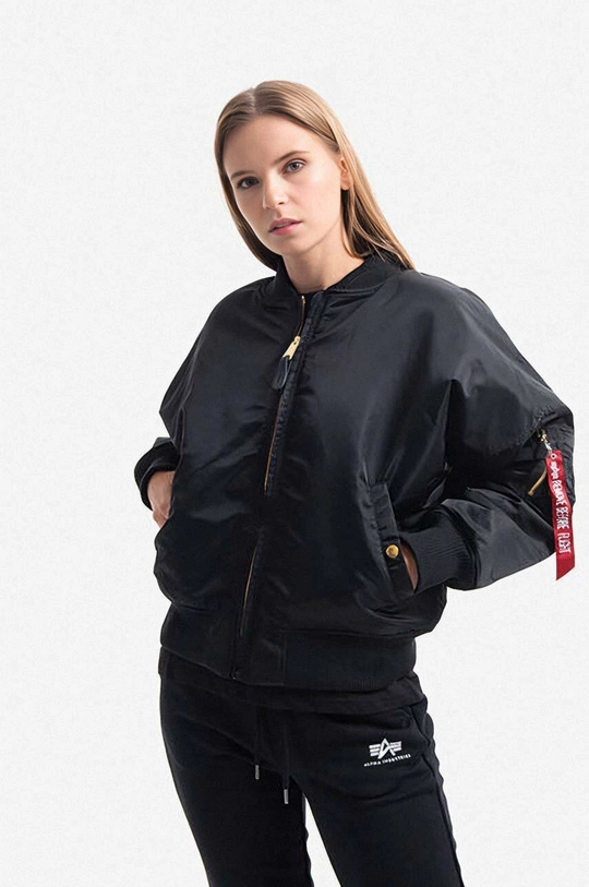 black Alpha Industries bomber jacket Women’s