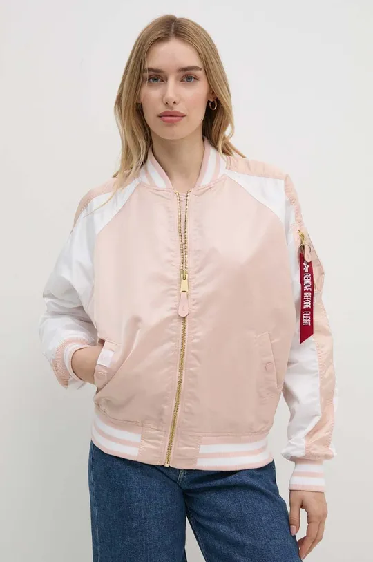 pink Alpha Industries bomber jacket MA-1 OS