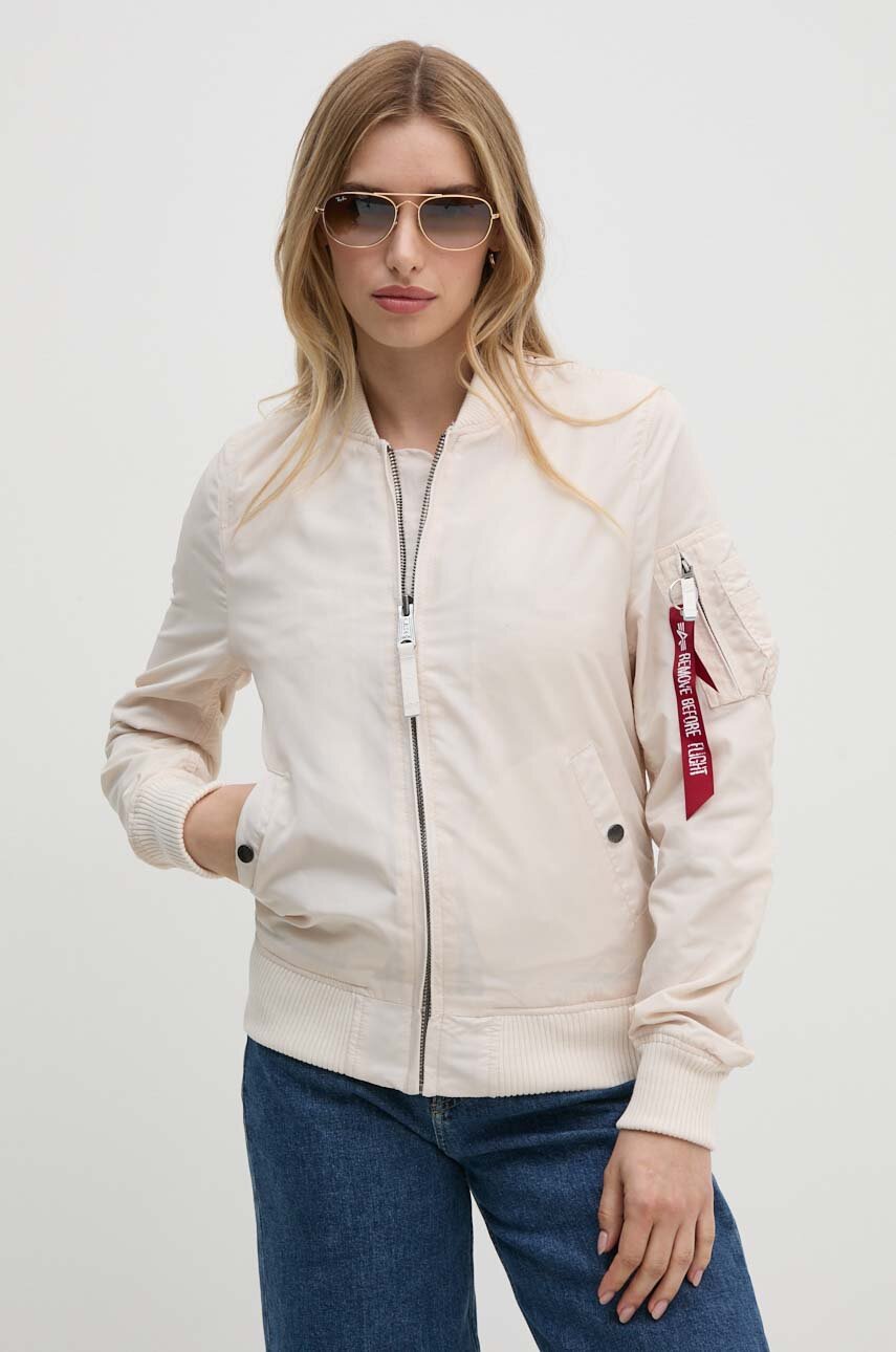 béžová Bunda Alpha Industries MA-1 TT Wmn 141041 578 Dámsky