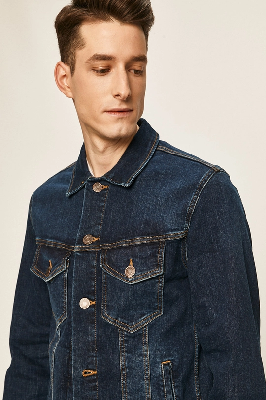 granatowy Jack & Jones - Kurtka jeansowa