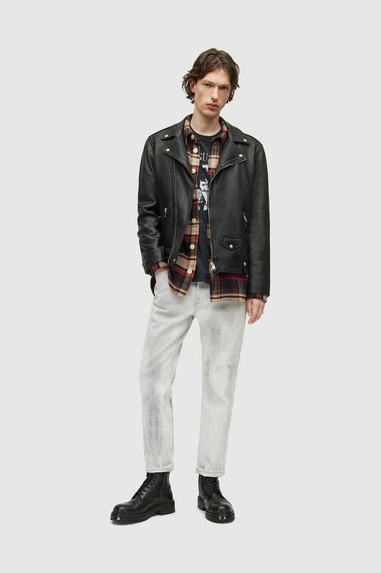 AllSaints giacca in pelle Milo Biker Pelle naturale