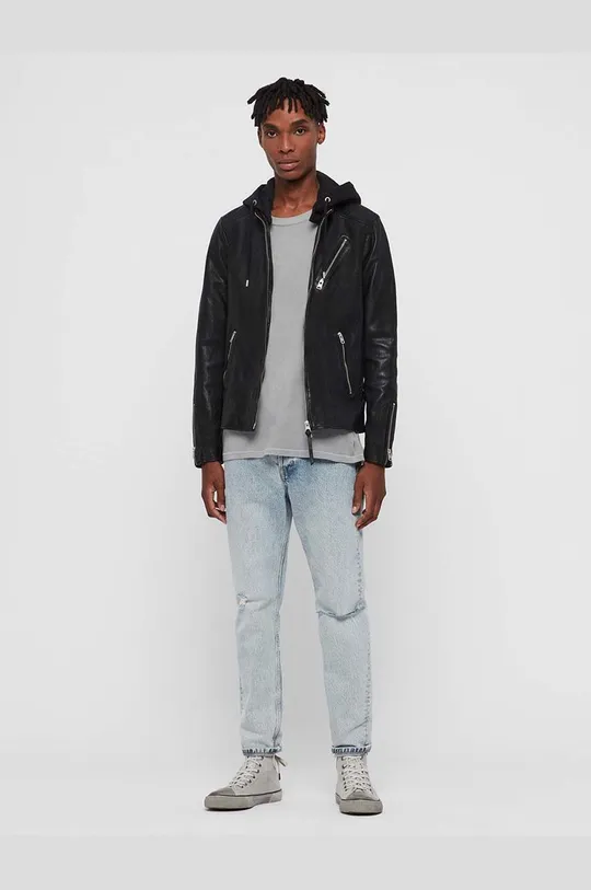 AllSaints - Kožená bunda Harwood Jacket  Podšívka: 100% Polyester Základná látka: 100% Ovčia koža