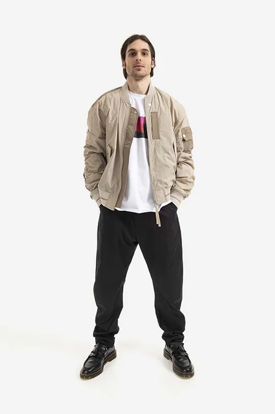 Tom Wood bomber jacket Purth Bomber Patched beige