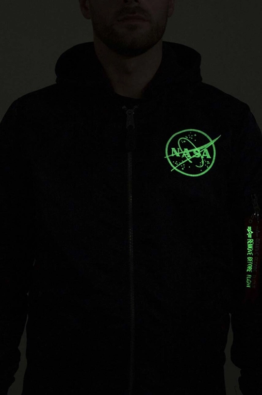 Obojstranná bunda bomber Alpha Industries MA-1 LW HD NASA Glow Rev 116106 03