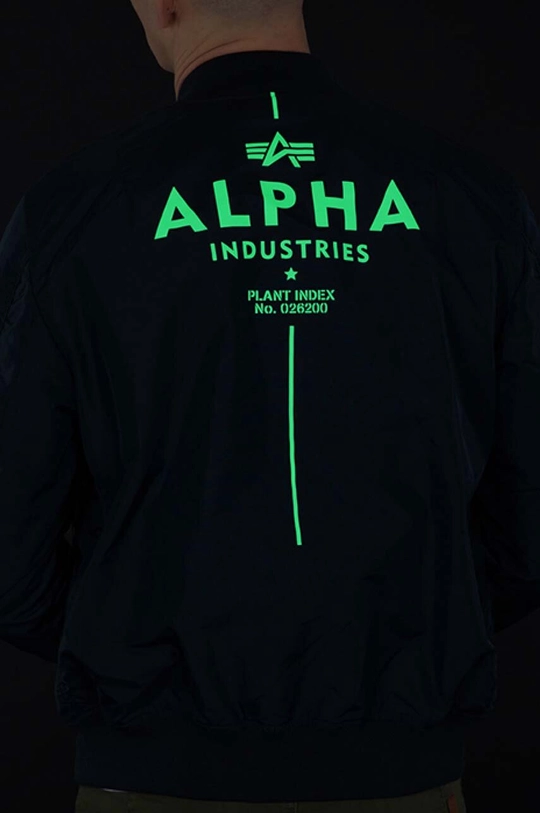 tmavomodrá Bunda Alpha Industries MA-1 TT Glow In The Dark