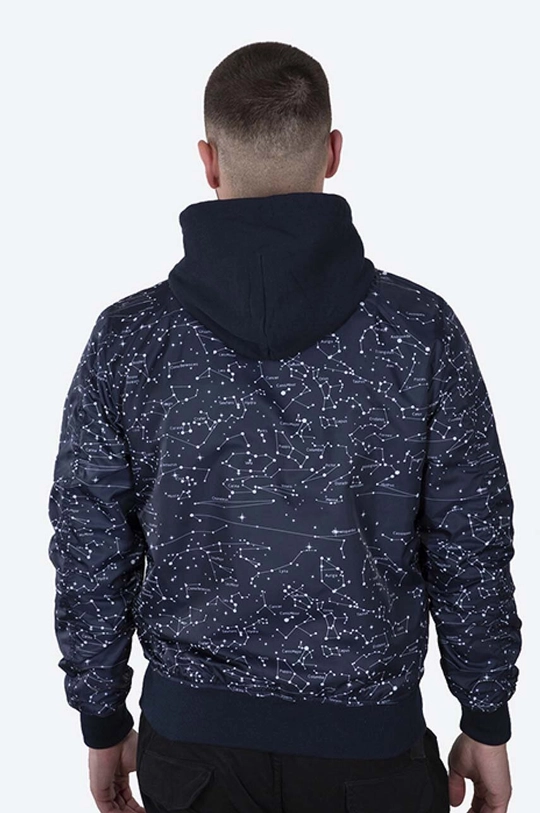 námořnická modř Oboustranná dětská bomber bunda Alpha Industries MA-1 LW HD NASA Glow Rev