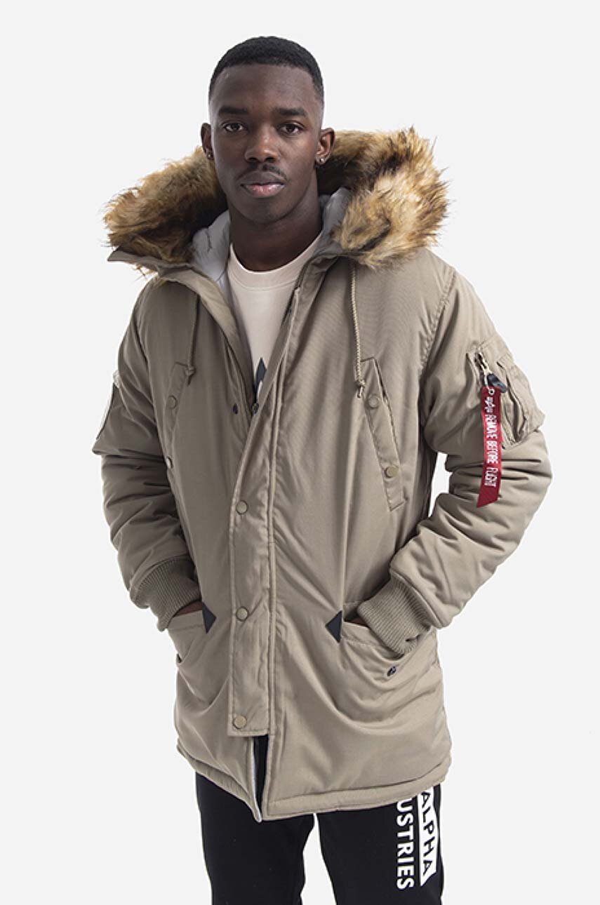 brązowy Alpha Industries kurtka Arctic Discoverer Męski