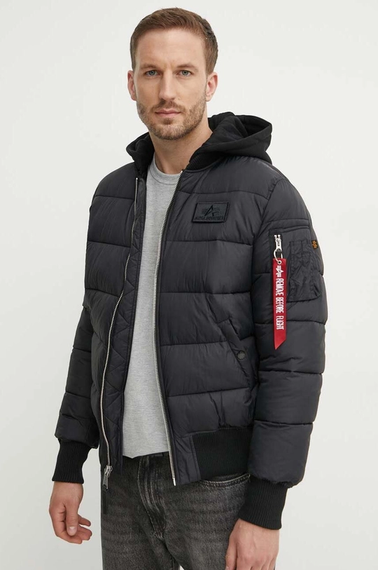 czarny Alpha Industries kurtka MA-1 ZH Back Print Puffer FD Męski