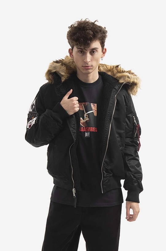 чёрный Куртка Alpha Industries Ma-1 Hooded Arctic Мужской