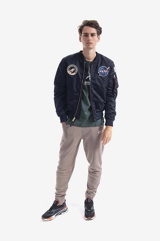 Bomber jakna Alpha Industries MA-1 VF NASA LP mornarsko modra