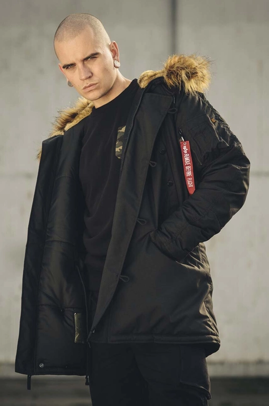 black Alpha Industries jacket Explorer