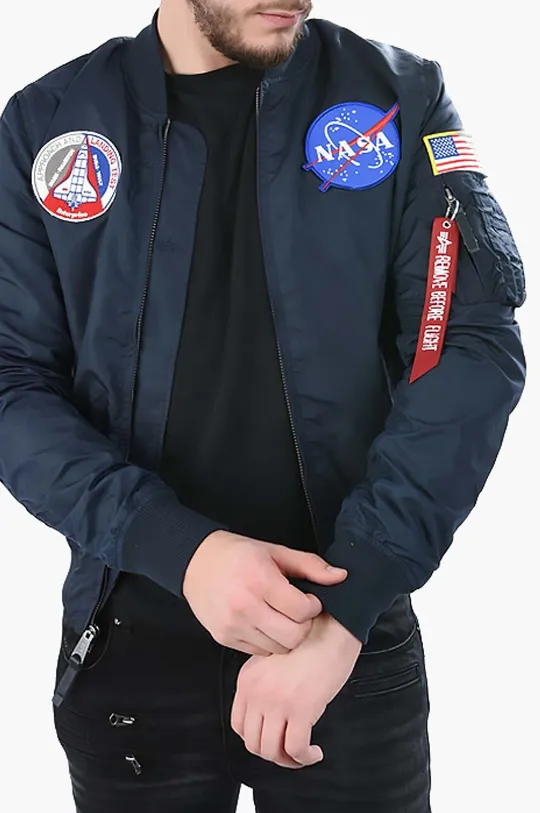 Двусторонняя куртка-бомбер Alpha Industries MA-1 TT NASA Reviersible II  100% Нейлон