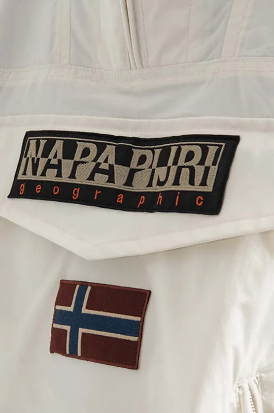 white Napapijri rain jacket