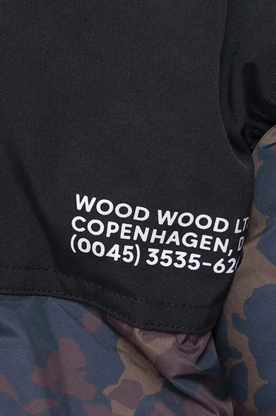 Péřová bunda Wood Wood Andy Down Anorak 12035909-1223 KHAKI AOP Pánský