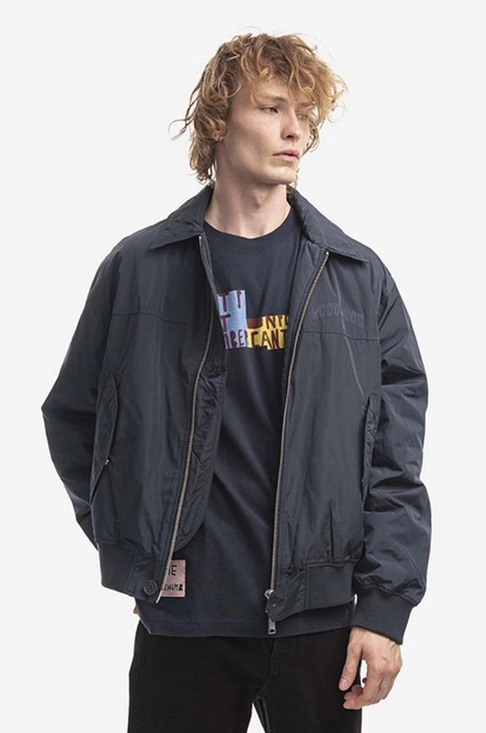 bleumarin Wood Wood geacă Casey Nylon Patch Bomber De bărbați