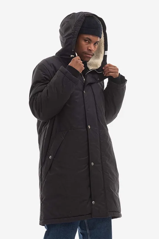 černá Bunda A.P.C. Parka Hector COEZV-H30179 BLACK Pánský