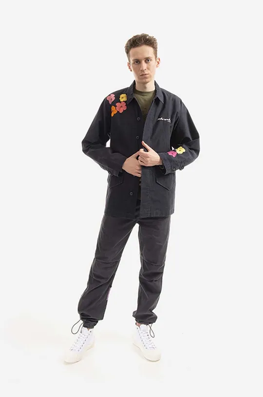 Яке Maharishi Flowers x Warhol Flowers Field 3675 BLACK черен