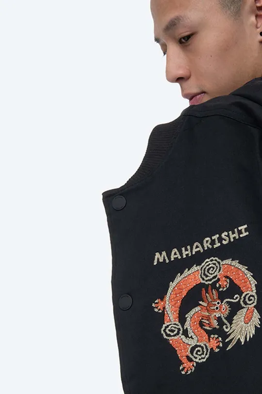 black Maharishi bomber jacket Mil Chimayo Embroidery