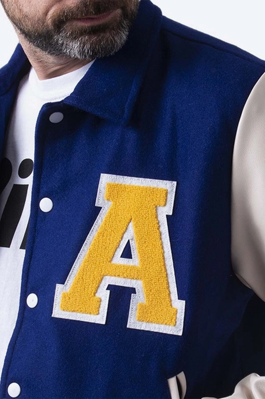 navy Alife wool bomber jacket