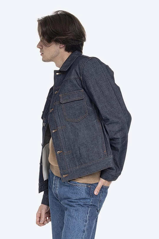 Bavlněná džínová bunda A.P.C. CODBS-H02191 INDIGO