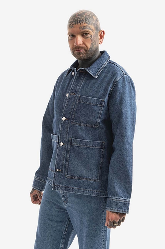 albastru A.P.C. geacă din denim Veste Nathanael COET De bărbați