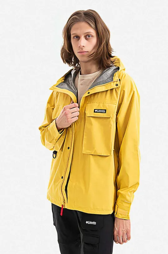 yellow Columbia rain jacket Field Creek Fraser Shell Men’s