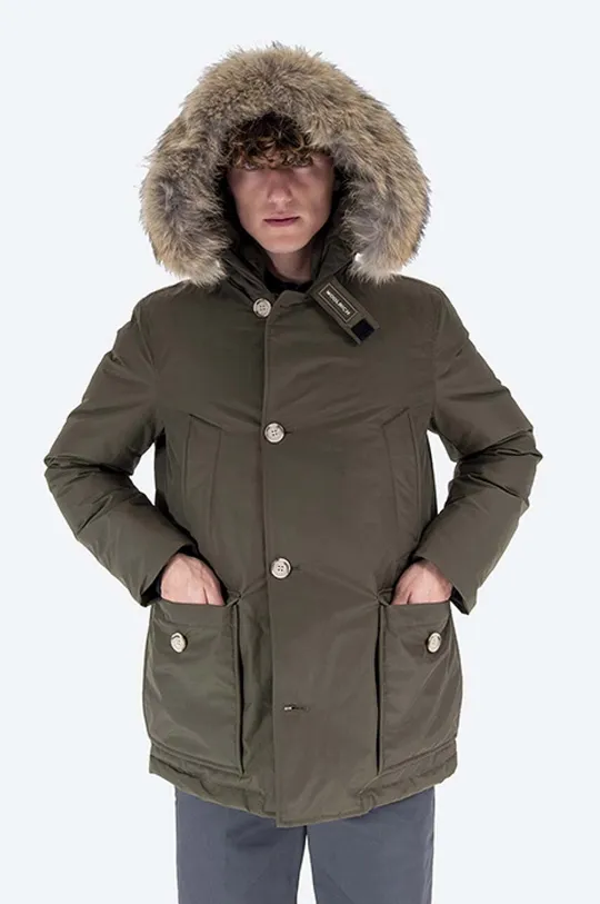 зелёный Пуховая куртка Woolrich Мужской