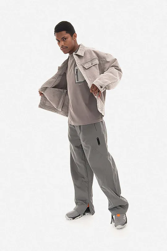 Bavlněná džínová bunda A-COLD-WALL* Overdye Denim Jacket ACWMH023 LIGHT GREY šedá
