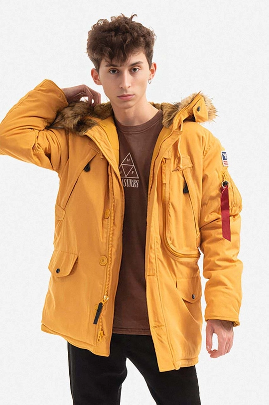 żółty Alpha Industries kurtka Męski