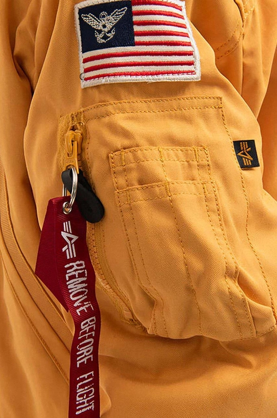 yellow Alpha Industries jacket