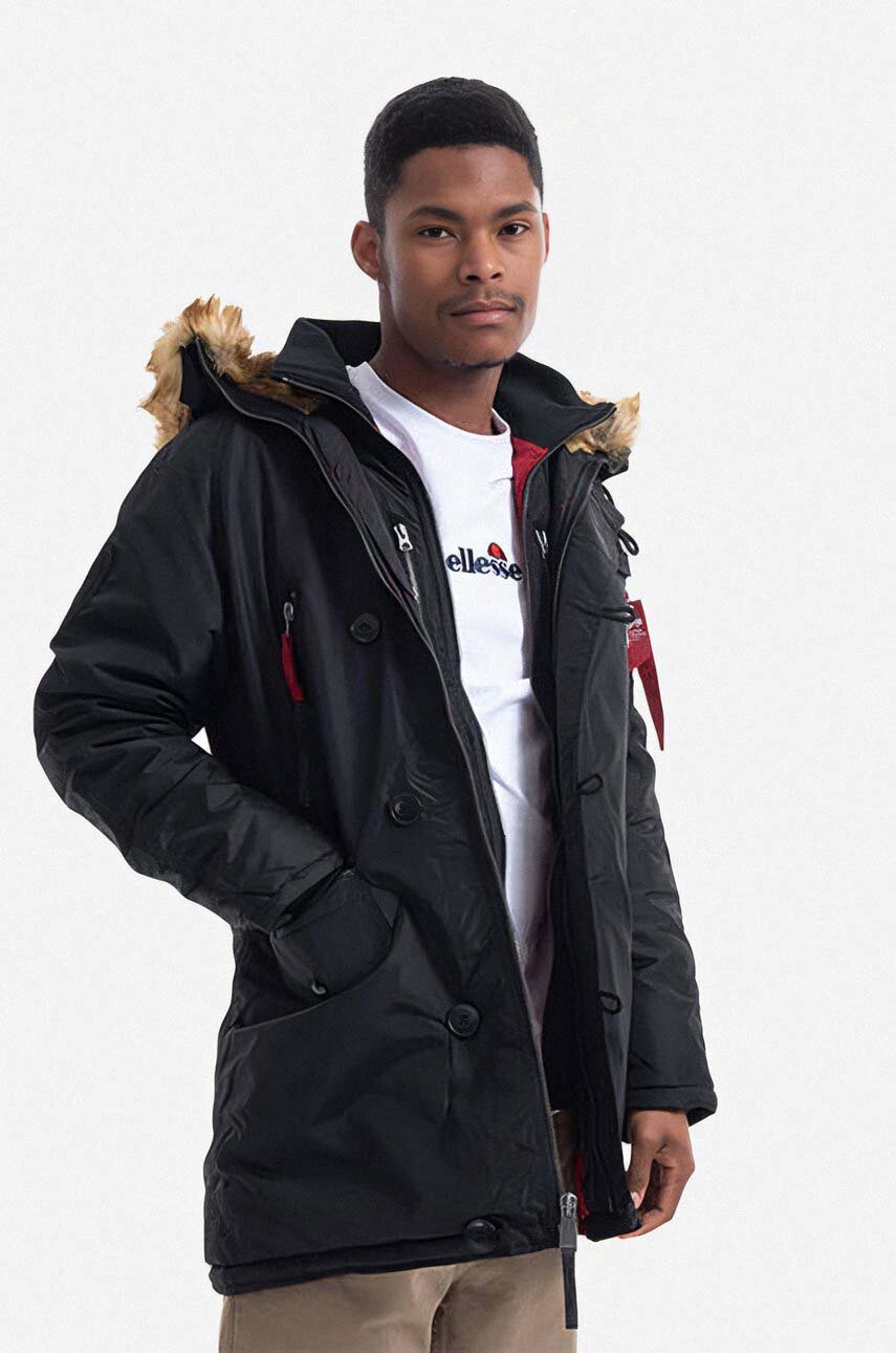 μαύρο Μπουφάν Alpha Industries Kurtka Alpha Industries PPS N3B 133148 541 Ανδρικά