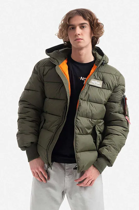 zielony Alpha Industries kurtka Hooded Puffer Alpha FD Męski