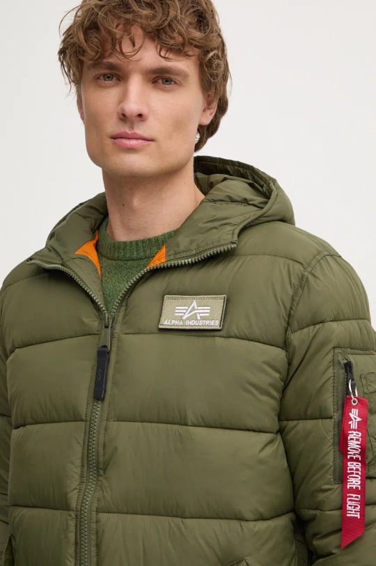 Bunda Alpha Industries Hooded Puffer Alpha FD zelená 118113.257