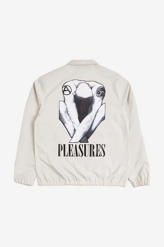 PLEASURES giacca Bended Coach Jacket bianco