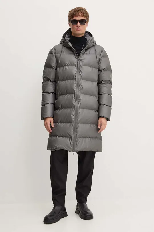 Rains kurtka Long Puffer Jacket 1507 szary