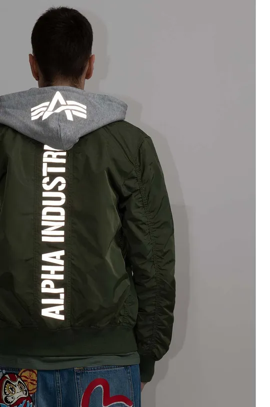 green Alpha Industries jacket MA-1 TT Hood BP Ref. 106103 01