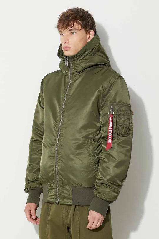 green Alpha Industries jacket MA-1 Hooded