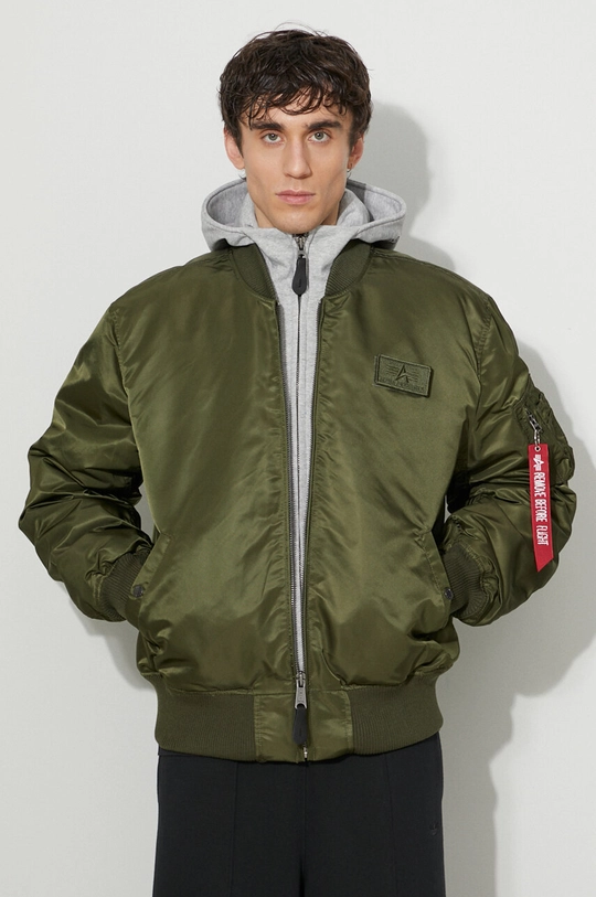 zelená Bomber bunda Alpha Industries MA-1 D-Tec 183110 257 Pánský