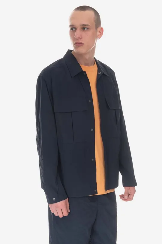 sötétkék Wood rövid kabát Lennon Nylon Overshirt 1231531-566 NAVY Férfi