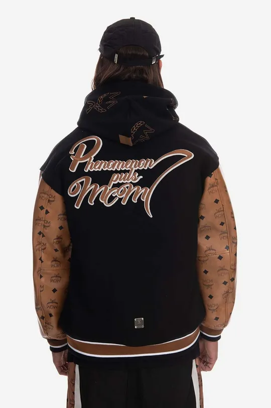 Phenomenon wool blend bomber jacket x MCM Stadium black