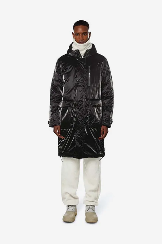 Rains rövid kabát Avalanche Parka 154 BLACK fekete