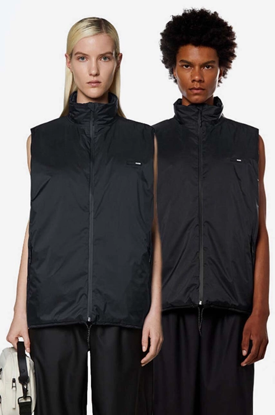 μαύρο Αμάνικο μπουφάν Rains Oadded Nylon Vest Unisex