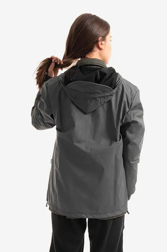gray Rains rain jacket Short Hooded Coat