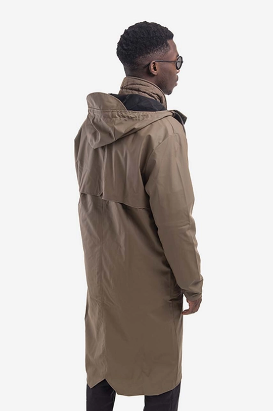 Непромокаемо яке Rains Longer Jacket 18360 WOOD  100% полиестер с полиуретаново покритие