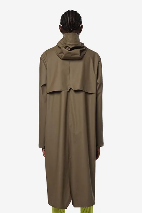 brązowy Rains kurtka przeciwdeszczowa Longer Jacket 18360