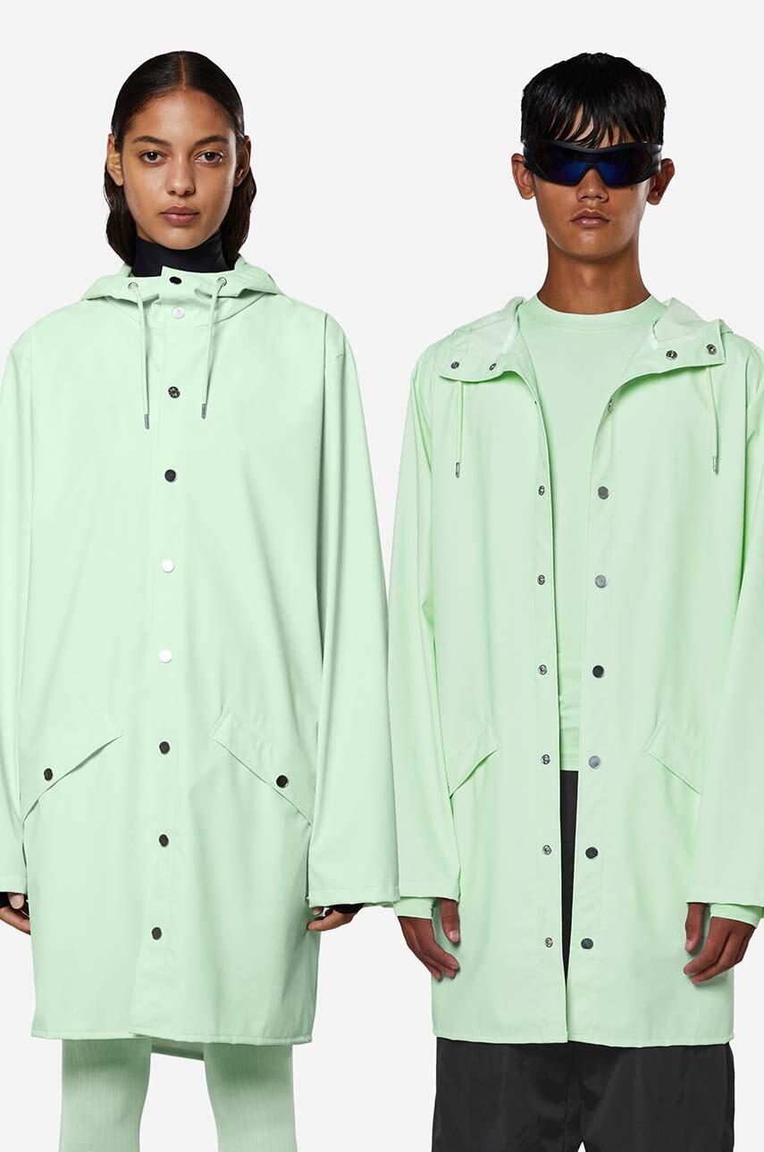 μπλε Μπουφάν Rains Essential Long Jacket Unisex